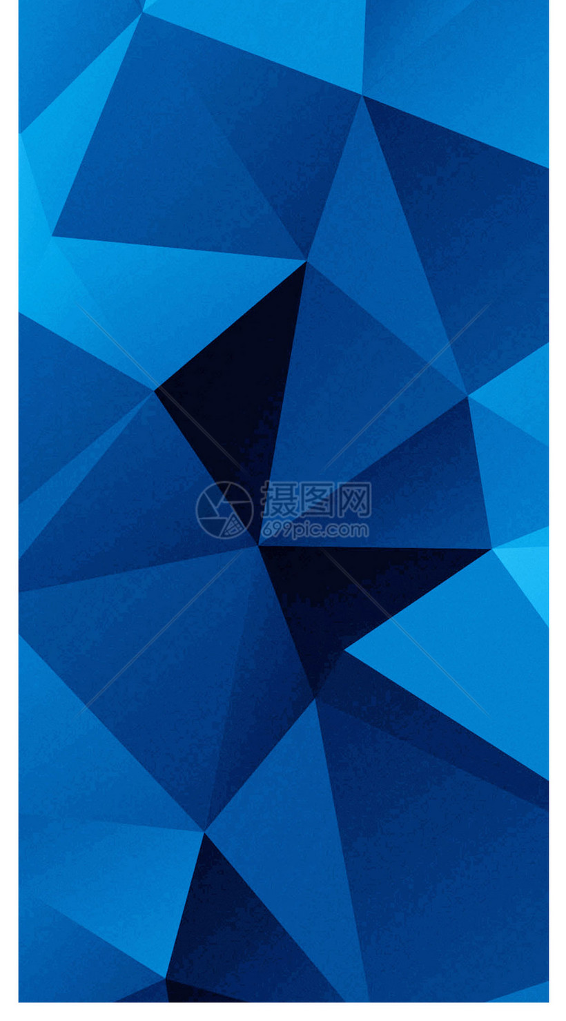 蓝色几何图形手机壁纸模板素材 正版图片 摄图网