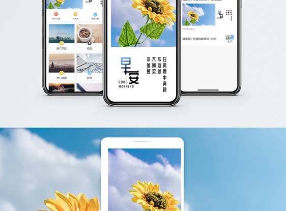 早安手机海报配图图片