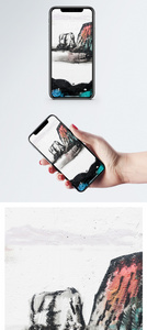 中国风山水画手机壁纸图片