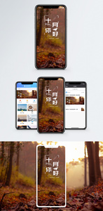 十月手机海报配图图片