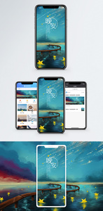 晚安手机海报配图图片