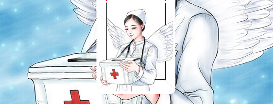 最美护士手机海报配图图片