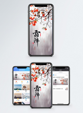 霜降手机海报配图模板