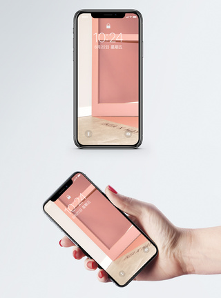 粉红门框手机壁纸图片
