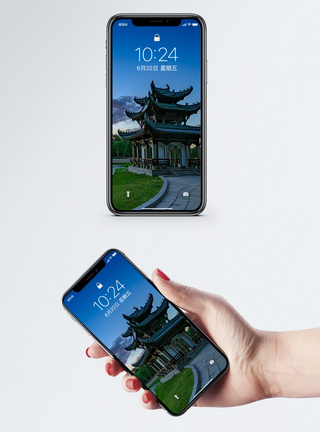 中式亭子手机壁纸图片