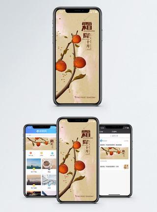 霜降手机海报配图图片