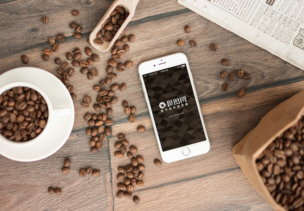 瑞幸咖啡展示牌精品咖啡vi展示样机模板