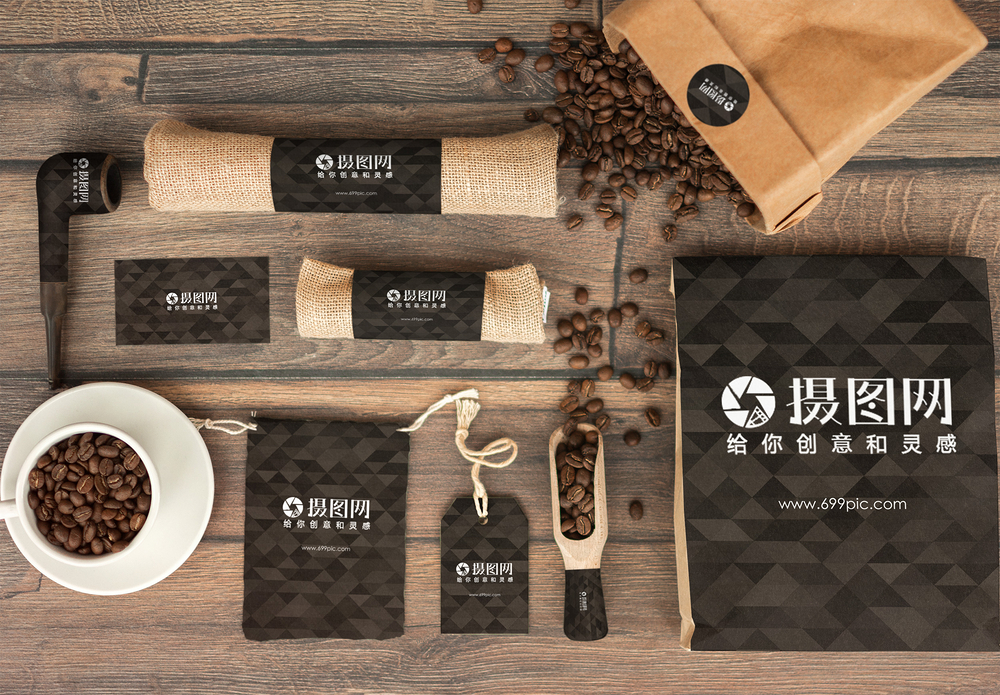 瑞幸咖啡展示牌咖啡品牌展示样机模板