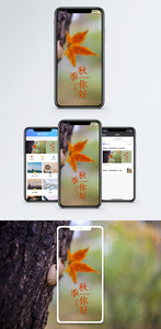 秋季你好手机海报配图图片