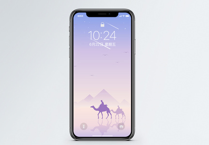 沙漠骆驼手机壁纸图片