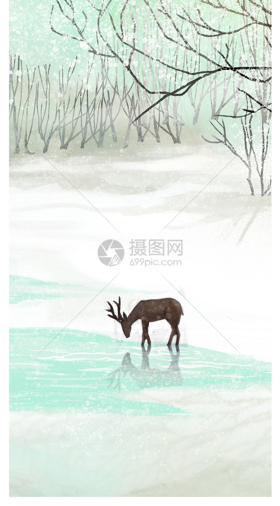 中国风水墨背景手机壁纸图片