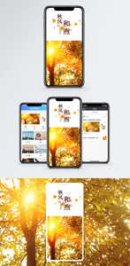 秋风和煦手机海报配图图片