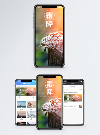霜降素材霜降手机海报配图模板