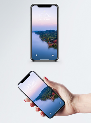 锦城绿道东湖绿道航拍手机壁纸模板