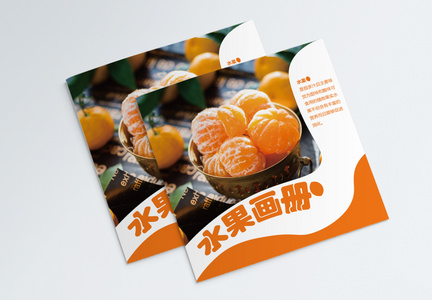 橙子水果画册封面设计图片