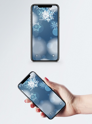 新年雪花背景手机壁纸图片