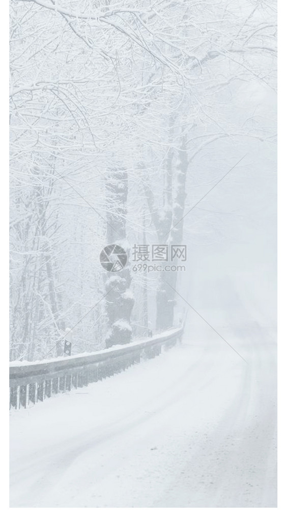 冬日雪景手机壁纸图片