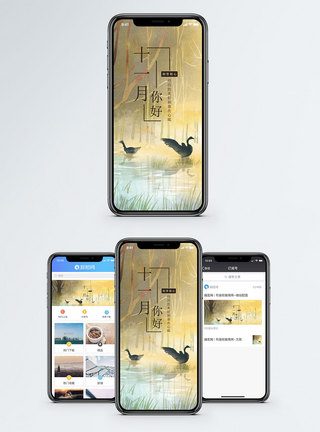 11月你好手机海报配图图片