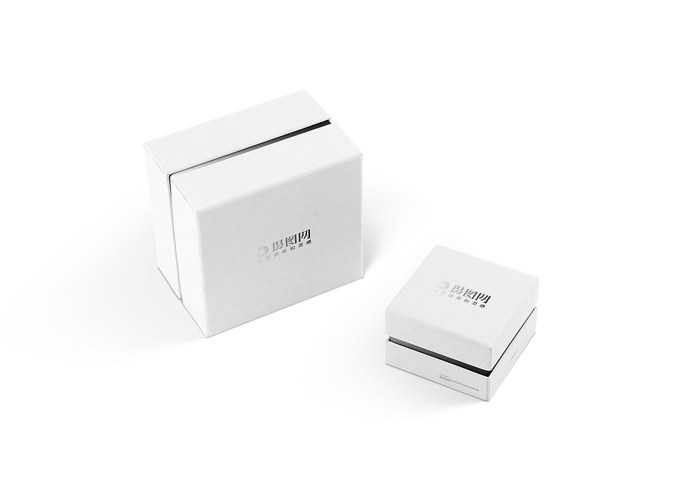 白色盒子场景应用白色精品礼盒展示样机模板