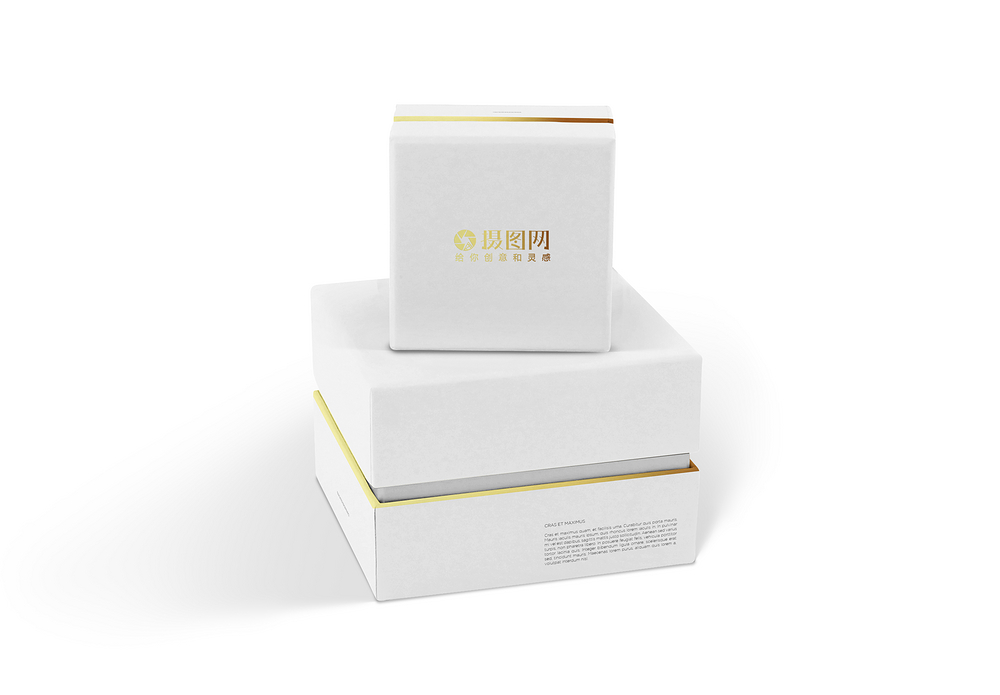 白色盒子场景应用白色礼盒包装展示模板
