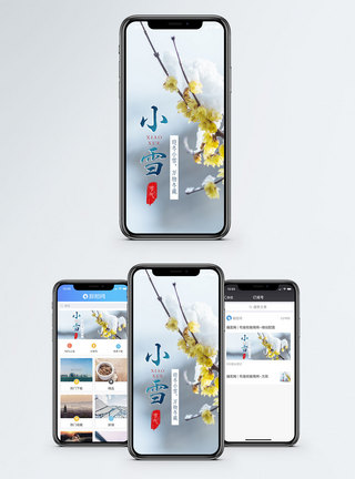 小雪手机配图小雪节气手机配图海报模板
