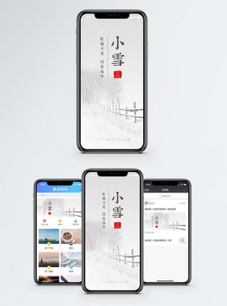 小雪手机小雪节气手机配图海报模板