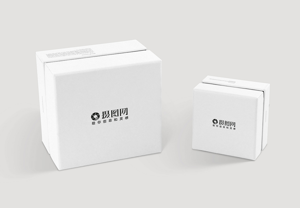 白色天地盖包装盒白色礼盒包装展示模板