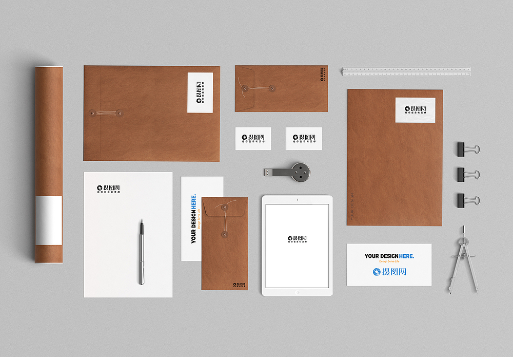 复古风vi样机模板