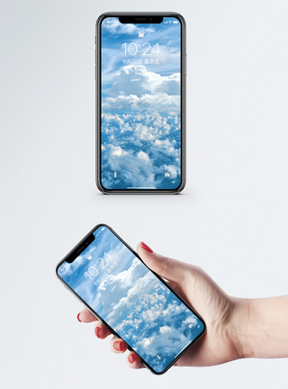 高空云端背景手机壁纸模板