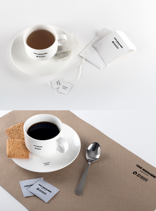 咖啡杯包装样机图片