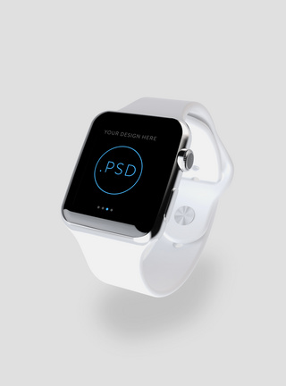 灰色背景Apple Watch样机素材图片