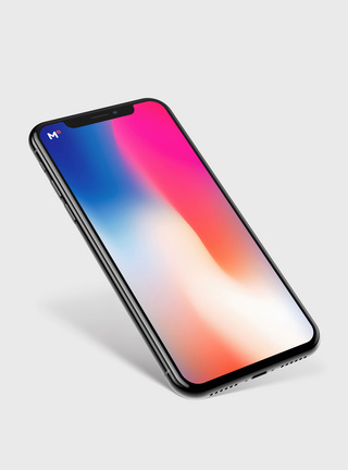 黑色iPhone X苹果手机样机图片