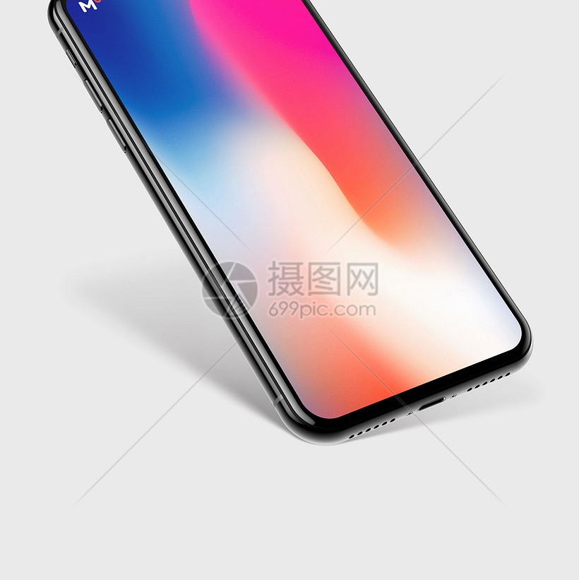 黑色iphone X苹果手机样机模板素材 正版图片 摄图网