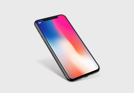 黑色iPhone X苹果手机样机图片
