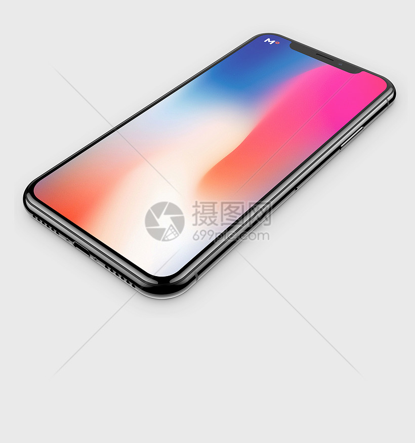 平放iphone手机样机模板素材 正版图片 摄图网