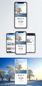 遇见冬天手机海报配图图片
