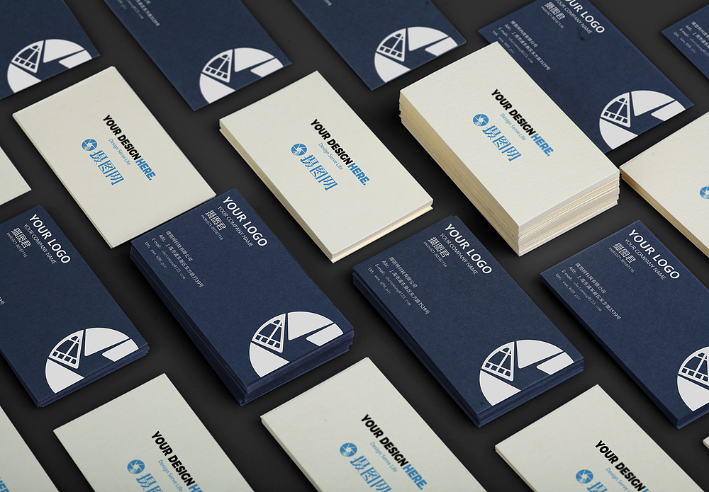 简约商务名片vi样机图片