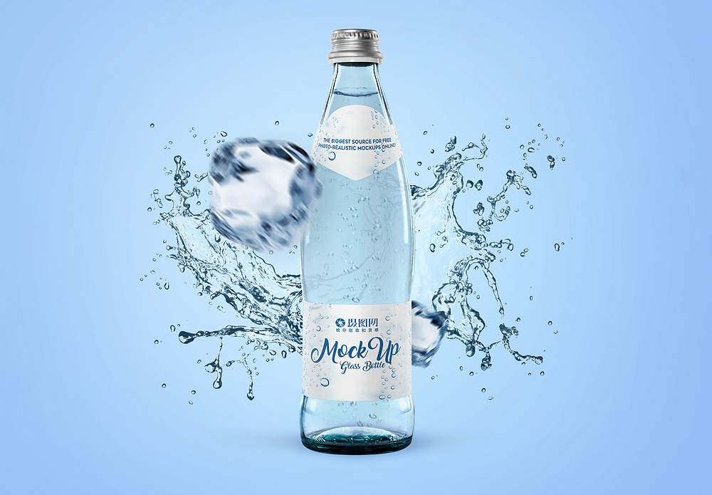 矿泉水瓶喝水海报设计