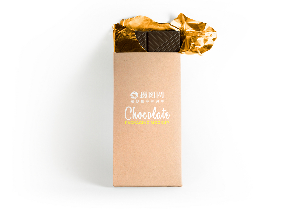 香奈儿包装纸巧克力盒子包装样机模板