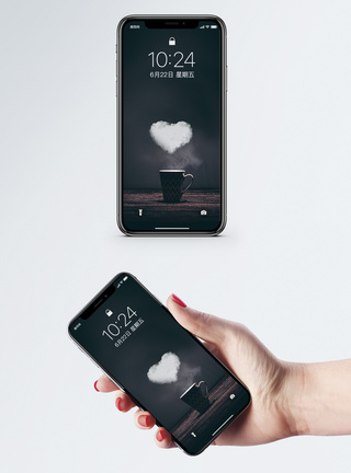 抽象黑白创意浪漫手机壁纸模板