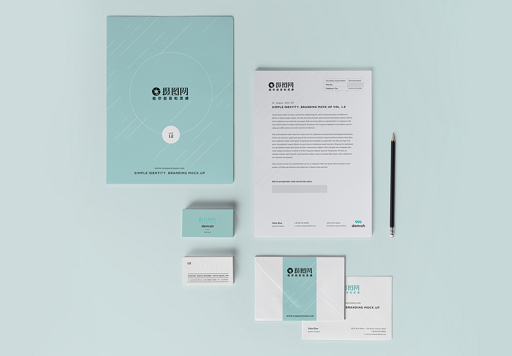 绿色vi设计海报_海报设计_设计模板_绿色vi设计海报模板_摄图网模板