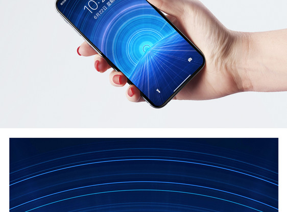 蓝色科技通道手机壁纸图片