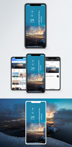 冬季手机海报配图图片