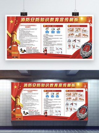 消防安全知识宣传展板图片