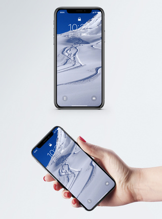洁白的雪地手机壁纸图片
