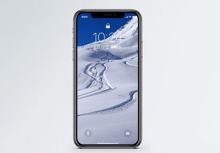 洁白的雪地手机壁纸高清图片