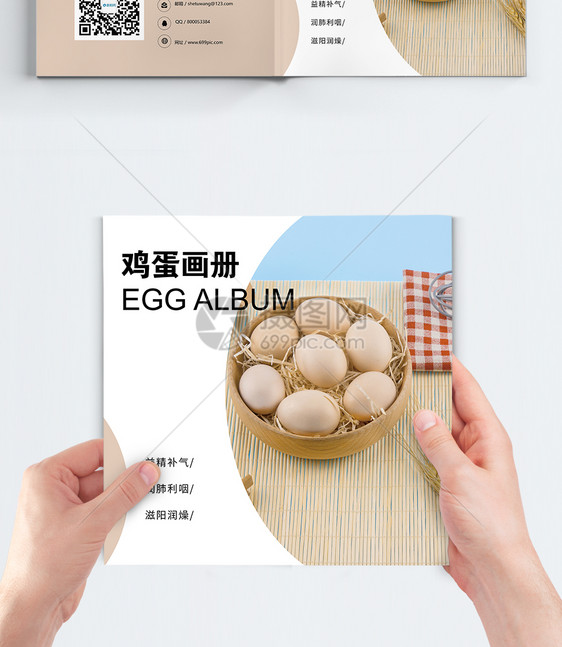 清新简约鸡蛋农副产品画册封面图片