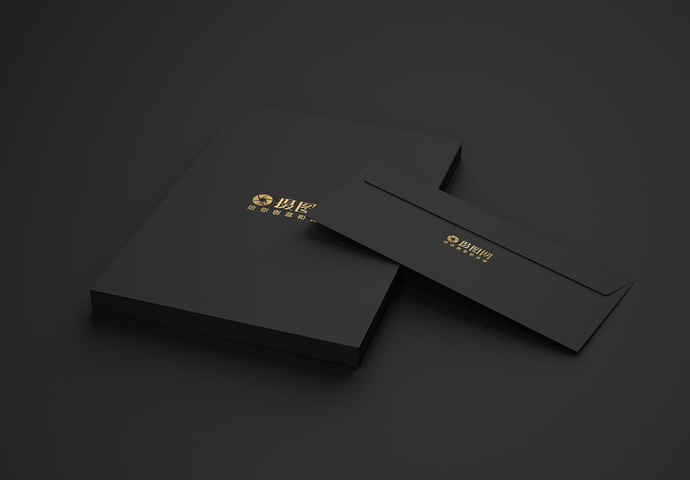 高档菜市场经典高档黑色vi提案样机模板