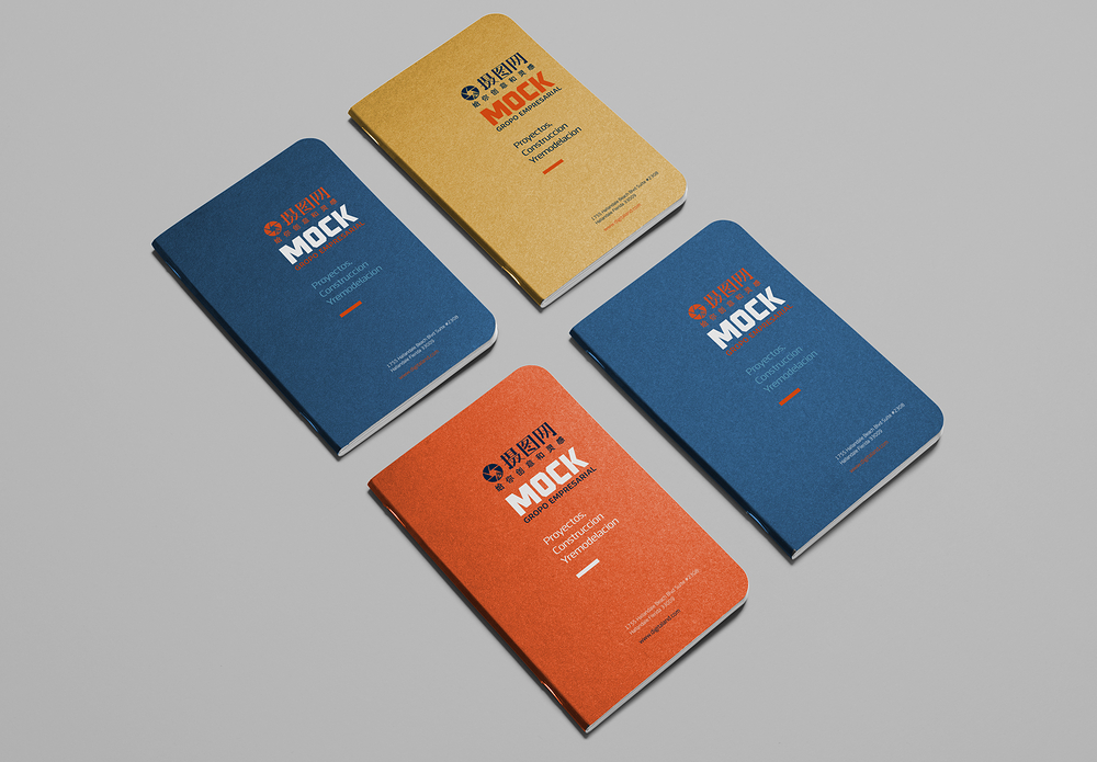 世纪万达标志vi系列笔记本样机展示模板