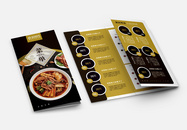 美食菜单餐饮开业活动宣传三折页图片